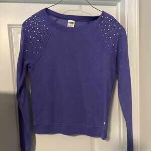 VS-Pink Purple crewneck with rhinestones size small